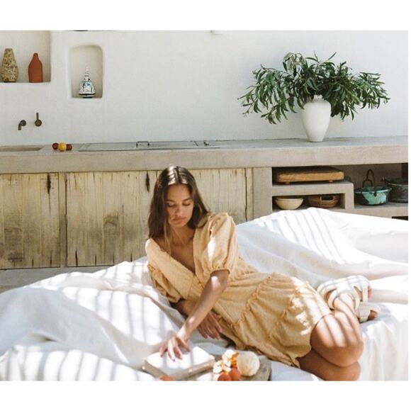 Sabo Skirt Tarelle mini Dress Honey Sz 2 preppy festival coquette core bohemian - Picture 9 of 13